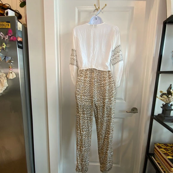 H&M Drawstring Tapered Leg Printed Pants w Pockets - Picture 7 of 11